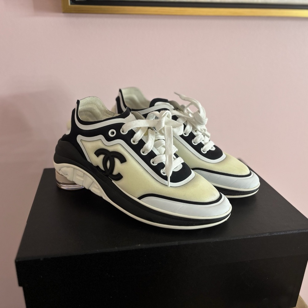 Authentic Chanel Two-Tone trainer Sneakers